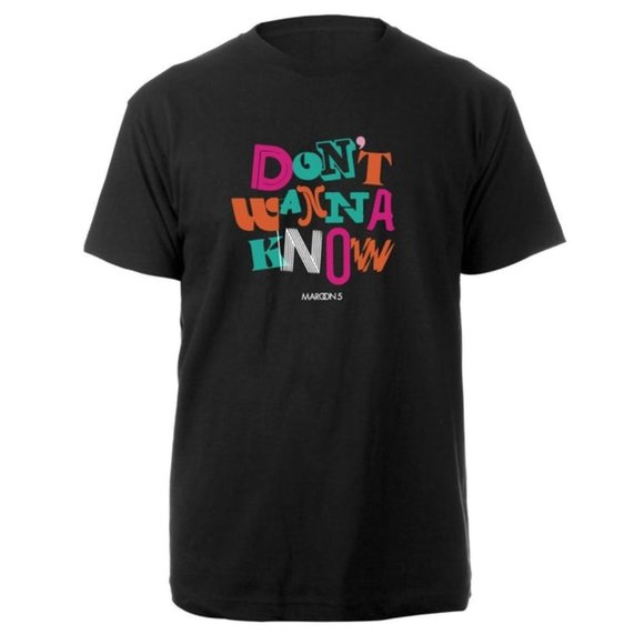 Maroon 5 shirt Large Don't Wanna Know single artwork graphic slogan band merch - Picture 7 of 7